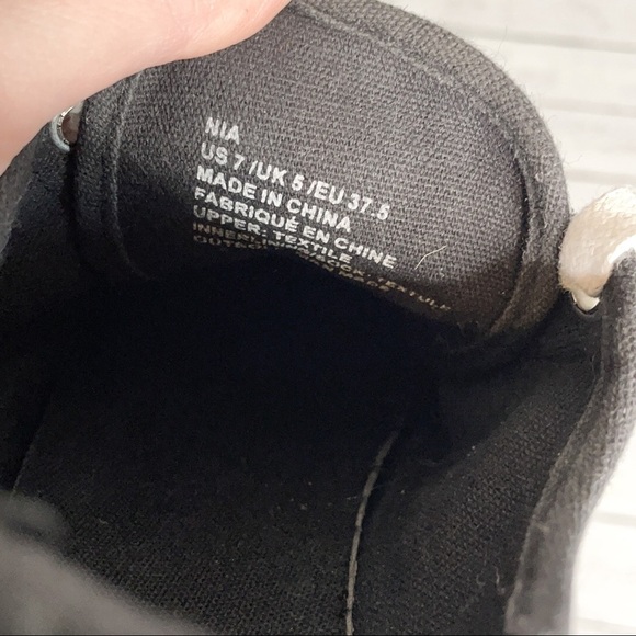 JUST FAB | Nia Canvas Sneaker Black & White 7 - Picture 9 of 9